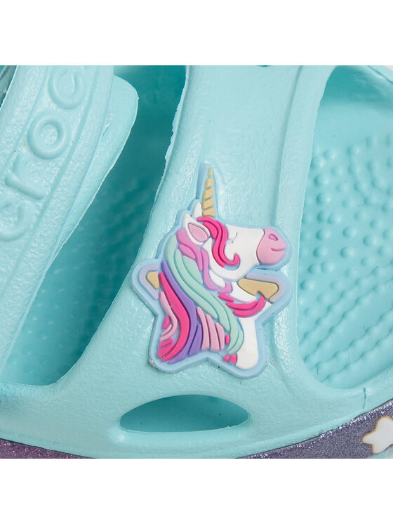 Crocs Sanda y Crocsfl Unicorn Charm Sandal G 206366 Niebieski