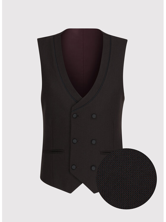 Pako Lorente Pako Lorente Kamizelka P24SF-8S-005 Bordowy Slim Fit