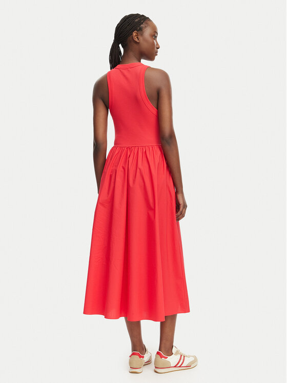 Tommy Jeans Tommy Jeans Sommerkleid DW0DW22593 Rot Regular Fit