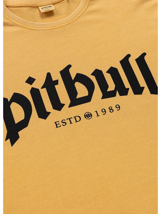 PITBULL PITBULL T-Shirt O'SIDE SKULL Żółty Regular Fit