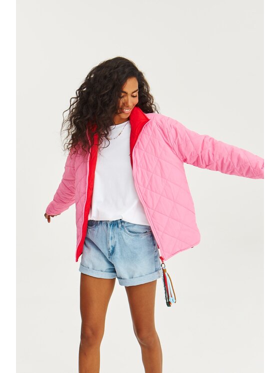 NAOKO NAOKO Prechodná bunda Poppy Strawberry Sorbet Červená Regular Fit