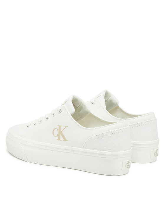 Calvin Klein Jeans Calvin Klein Jeans Tenisówki Vulc Flatform Low Cv Mg YW0YW01763 Biały