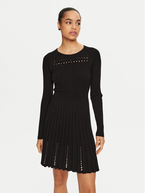 Liu Jo Liu Jo Strickkleid WF4125 MS99E Schwarz Regular Fit