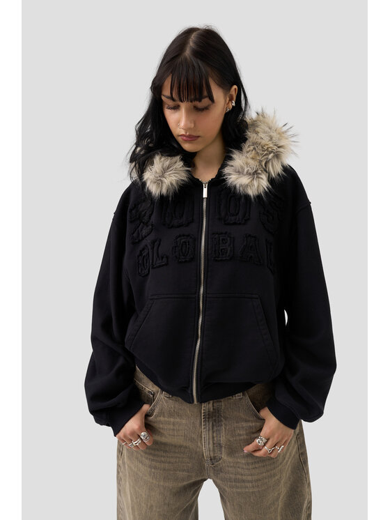 2005 2005 Bluza Fur Czarny Oversize