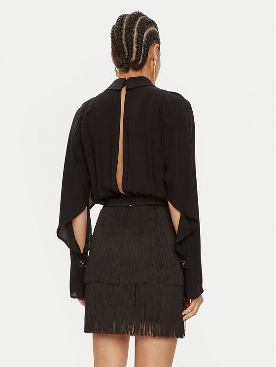 Elisabetta Franchi Elisabetta Franchi Kokteilinė suknelė AB-654-46E2-5469 Juoda Regular Fit