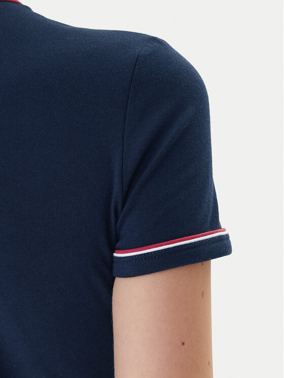 Lacoste Lacoste Тишърт TF5289 Тъмносин Slim Fit