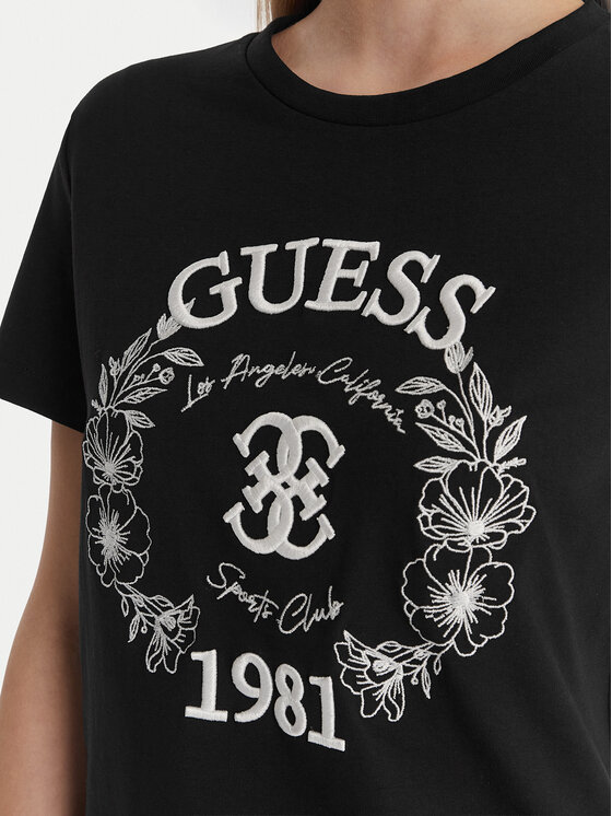 Guess Guess Tričko V6RI12 J1314 Čierna Regular Fit