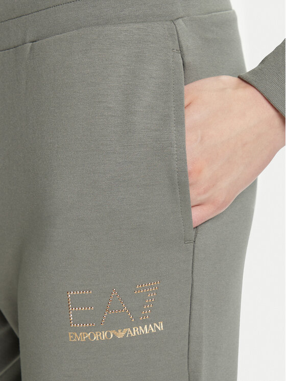 EA7 Emporio Armani EA7 Emporio Armani Spodnie dresowe 8NTP66 TJ9RZ U8142 Zielony Regular Fit