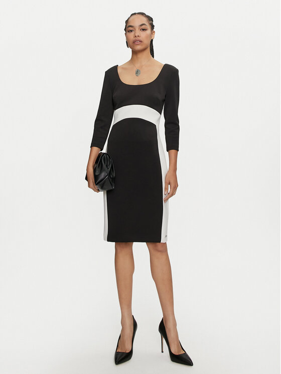 Calvin Klein Calvin Klein Rochie de zi K20K207469 Negru Slim Fit