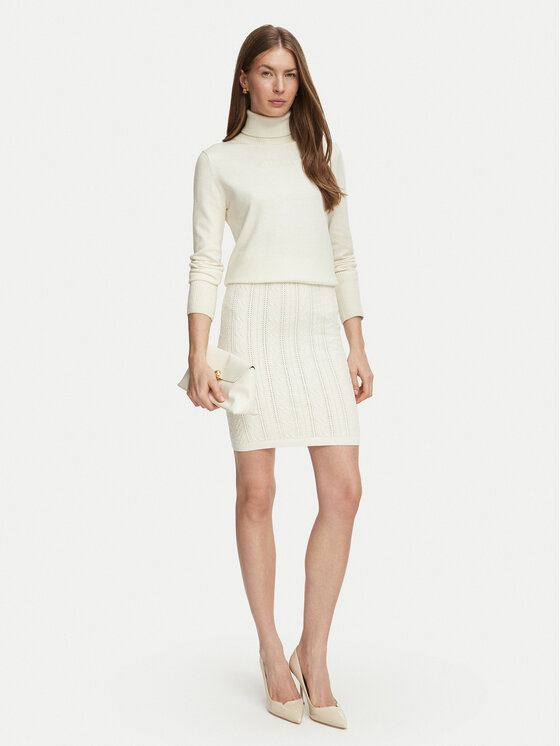 Guess Guess Φούστα mini W6BD12 Z1442 Κρεμ Regular Fit