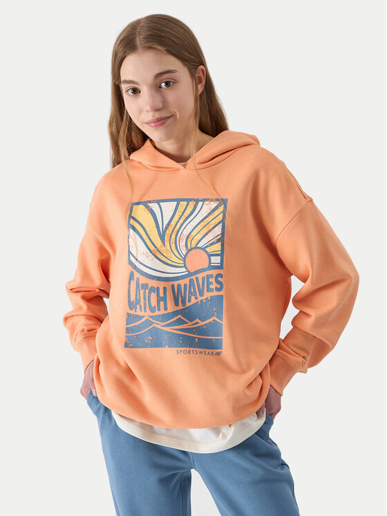 4F 4F Felpa 4FJWSS24TSWSM0935 Arancione Regular Fit