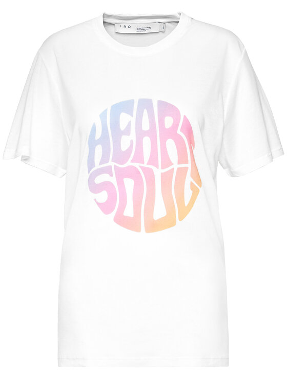 IRO IRO T-Shirt Heartso A0282 Biały Regular Fit