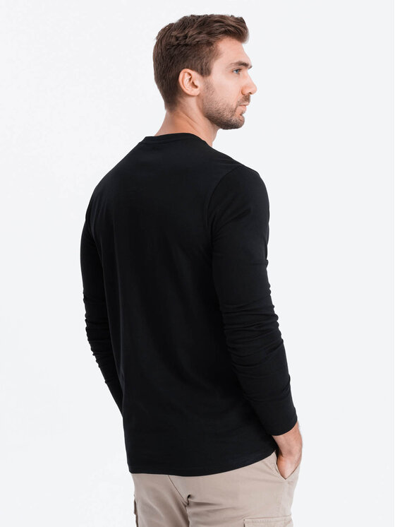 Ombre Ombre S dlouhým rukávem OM-LSCL-0107 Černá Fitting Fit