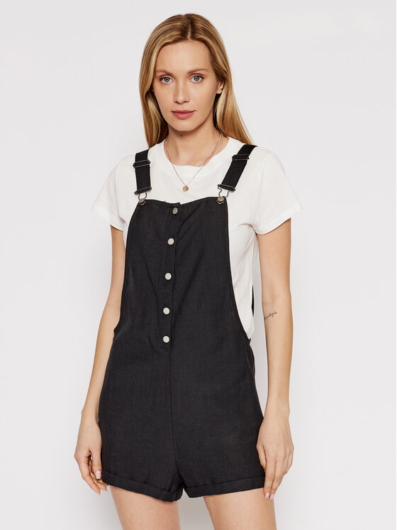 Roxy Roxy Kelnės su petnešomis Back To Goodbye ERJWD03617 Juoda Regular Fit