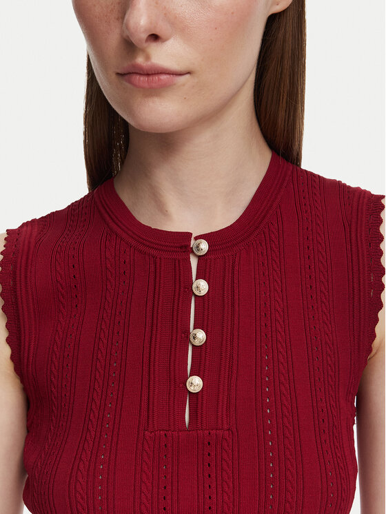 Guess Guess Bluse W6YR24 Z0970 Dunkelrot Slim Fit