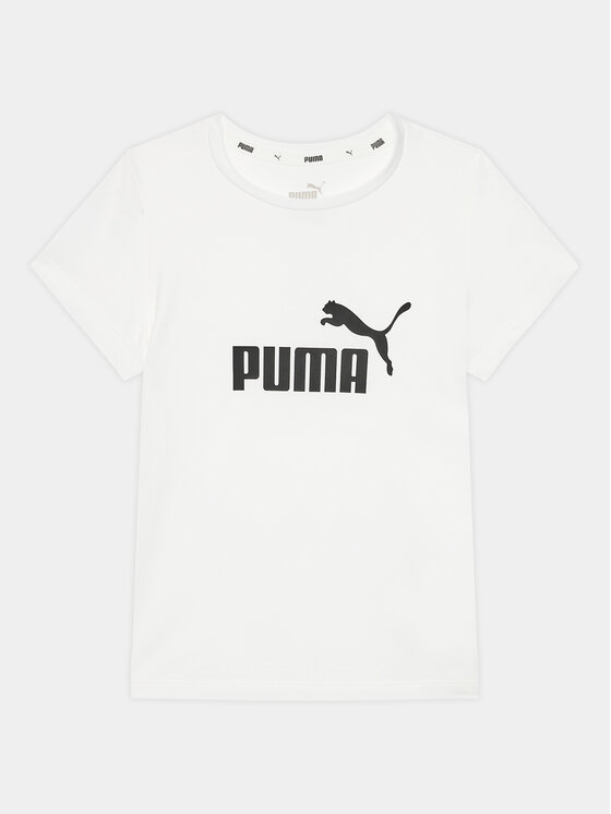 Puma T-krekls Ess Logo 587029 Balts Regular Fit