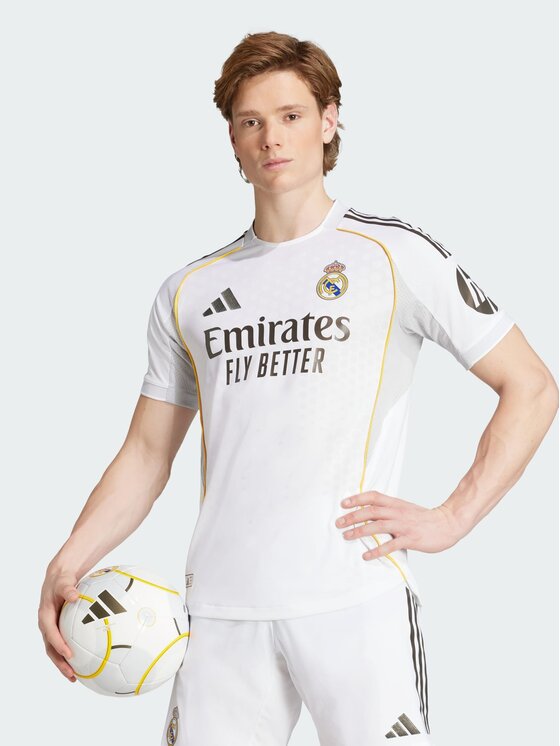 adidas adidas Koszulka techniczna Real Madrid 25/26 Home Authentic Jersey Biały Slim Fit