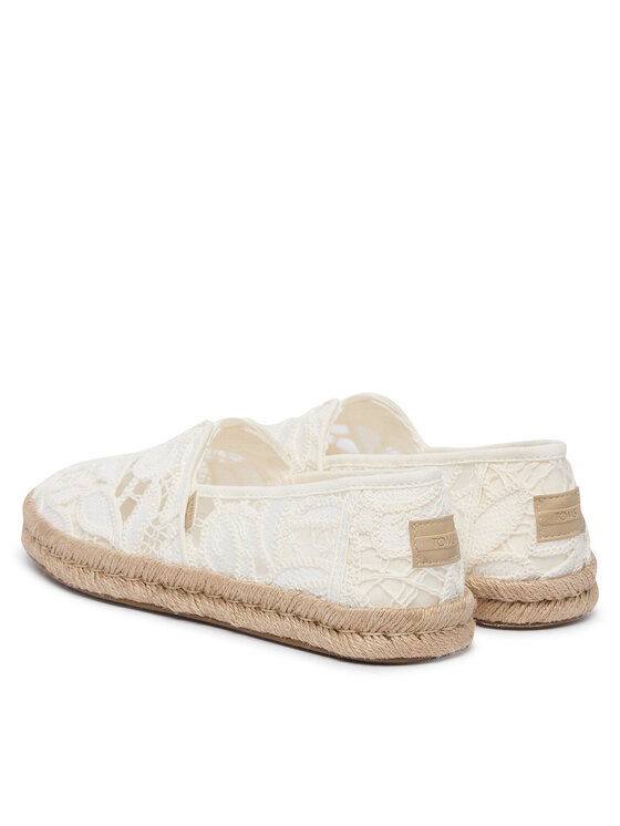 Toms Toms Еспадрильї Egret Floral Crochet 10023030 Білий