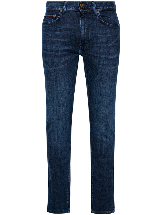 Tommy Hilfiger Tommy Hilfiger Teksad Bleecker MW0MW15599 Tumesinine Slim Fit
