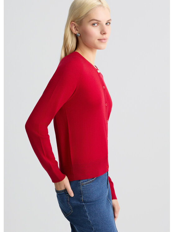 Liu Jo Liu Jo Kardigan CA5409MA63OX0644 Czerwony Regular Fit