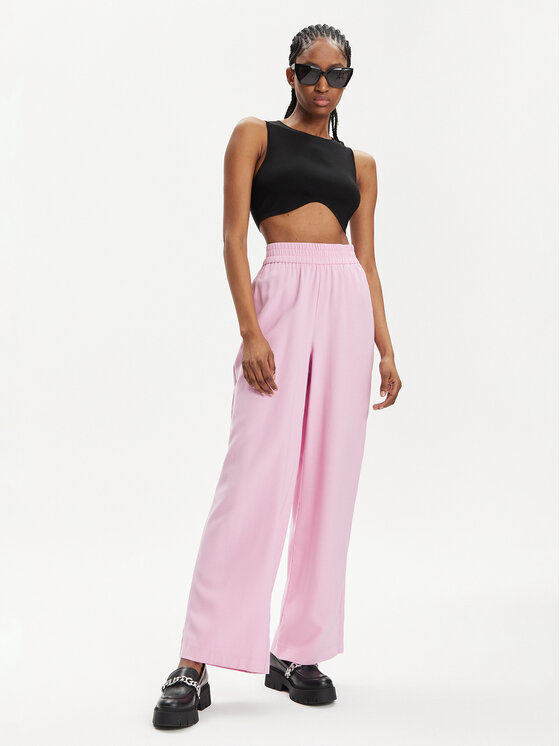 Vero Moda Vero Moda Hlače iz tkanine Carmen 10278926 Roza Wide Leg