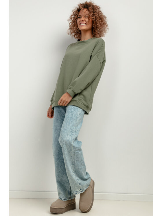 Tessita Tessita Mikina T417/8/XL-XXL Zelená Oversize