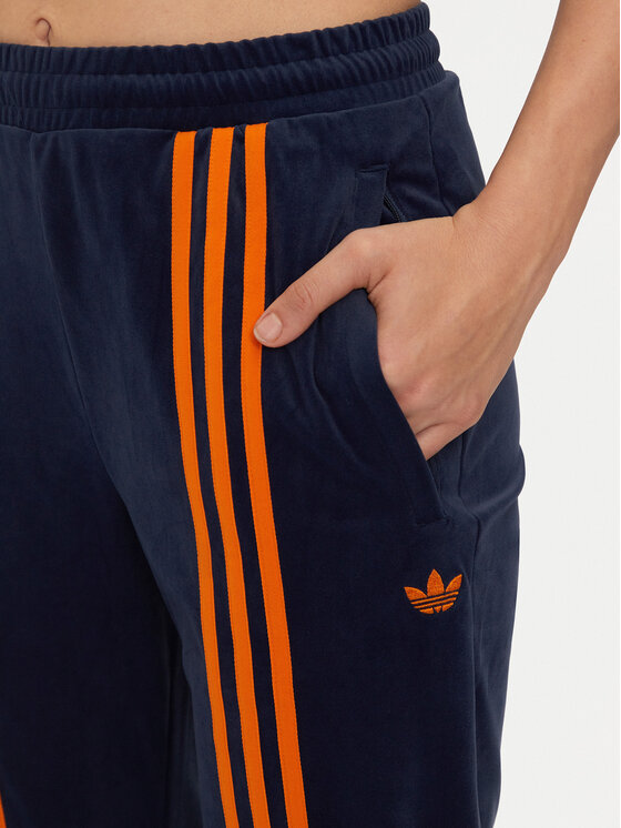 adidas adidas Spodnie dresowe Velour JN8290 Granatowy Regular Fit