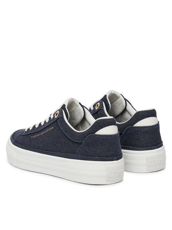 Tommy Hilfiger Tommy Hilfiger Teniși Th Foxing Platform Washed Canvas FW0FW09172 Albastru