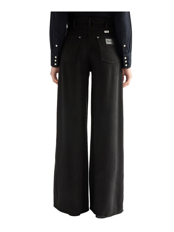 Wrangler Wrangler Jeansy 112386723 Czarny Wide Leg