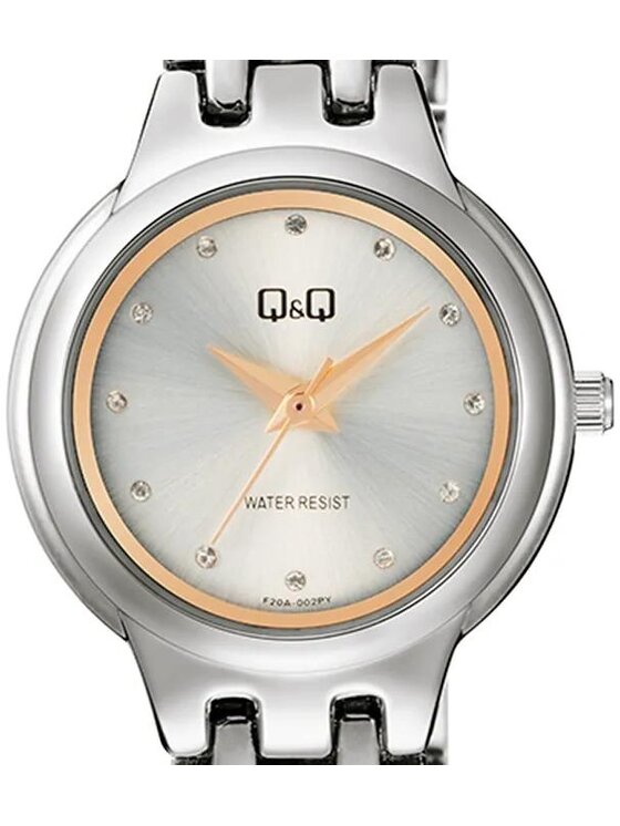 Q&Q Q&Q Zegarek F20A-002P Srebrny