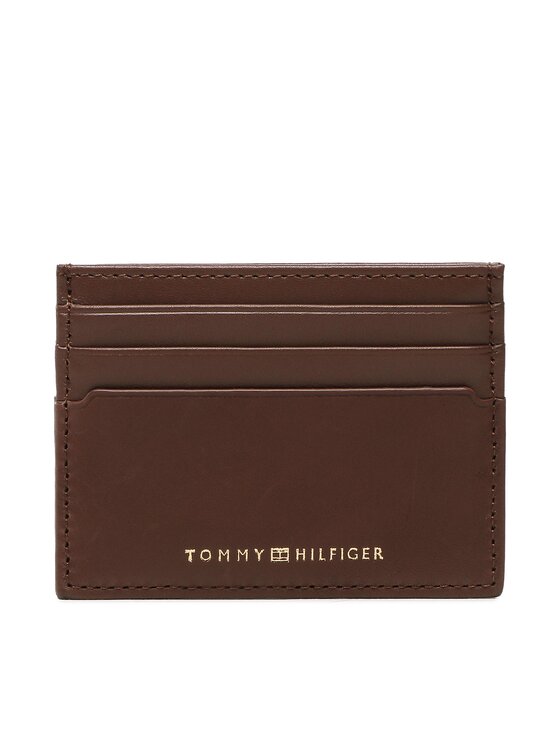 Tommy Hilfiger Tommy Hilfiger Etui na karty kredytowe Th Premium Leather Cc Holder AM0AM10987 Brązowy