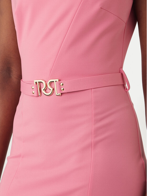 Rinascimento Rinascimento Koktejlové šaty CFC0127755003 Ružová Slim Fit