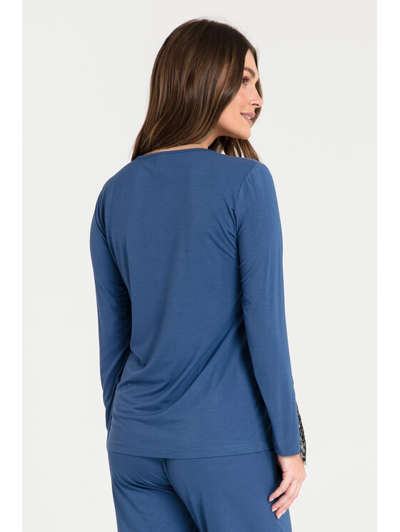 LaLupa LaLupa Koszula nocna LA072 Niebieski Comfortable Fit