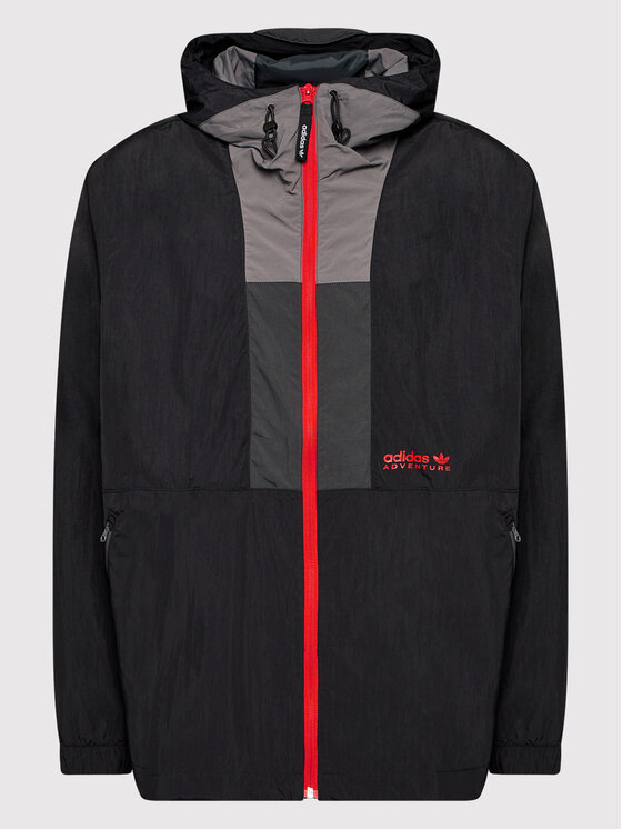 adidas adidas Jakna protiv vjetra Adventure HF4804 Crna Relaxed Fit