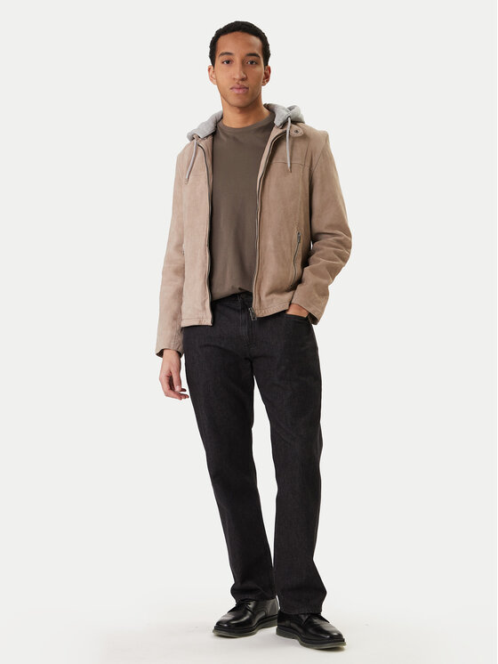 Milestone Milestone Giacca di pelle Rivoli 612205 60785 Beige Regular Fit