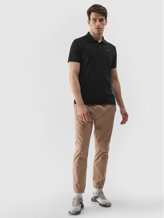 4F 4F Polo 4FWSS24TPTSM130-20S Czarny Regular Fit