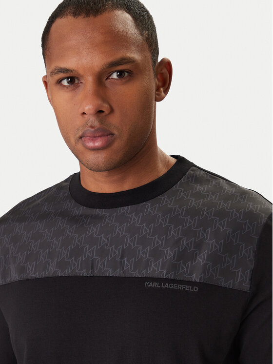 KARL LAGERFELD KARL LAGERFELD Tričko 755030 561221 Čierna Regular Fit