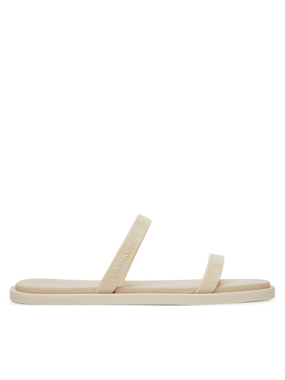 Calvin Klein Calvin Klein Şlapi Double Bar Slide - Jelly HW0HW02417 Écru