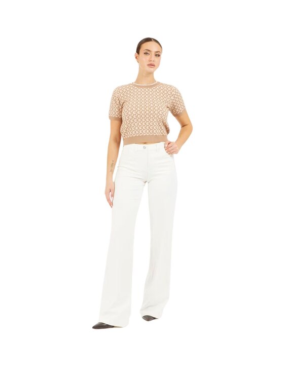 Guess Guess Spodnie materiałowe Pantalone donna Beżowy Reglan Fit