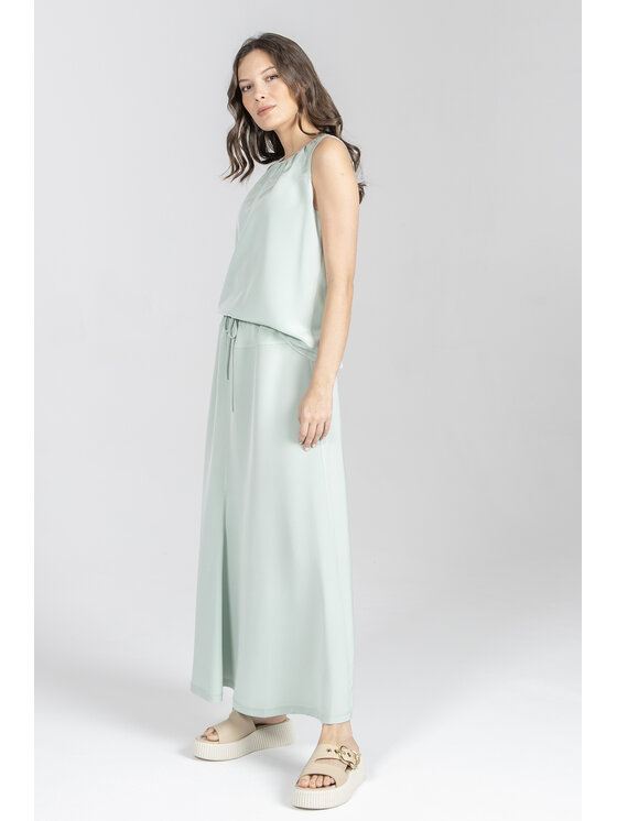 Deni Cler Milano Deni Cler Milano Spódnica maxi T-DC-7014-F2-80-43-1 Zielony A-Line Fit