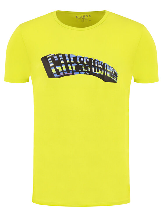 Guess Guess Marškinėliai M0GI63 J1300 Geltona Slim Fit