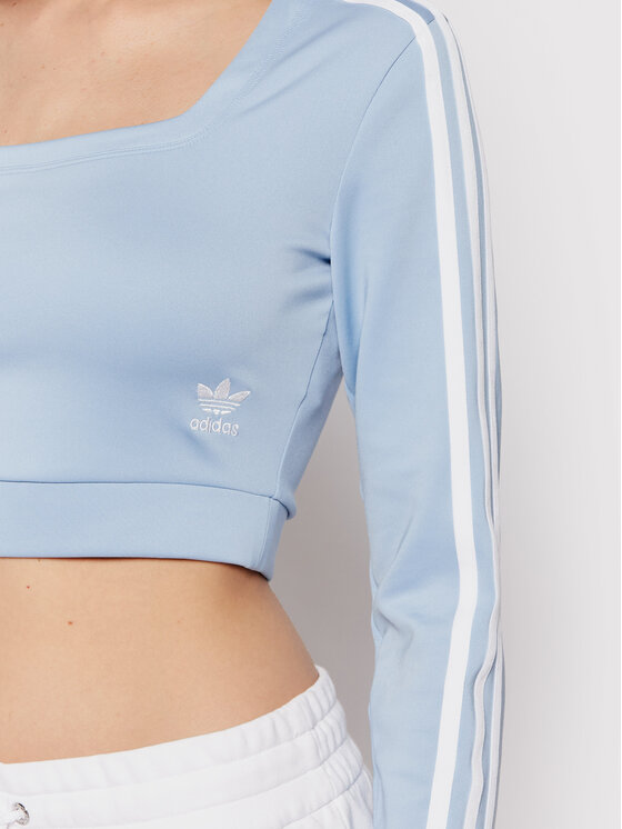 Blusa adicolor Classics H37766 Blu Fitted Fit