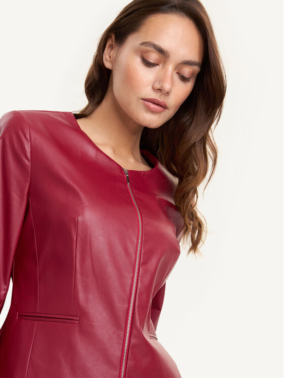 KMX KMX Marynarka 107660004 Bordowy Fitted Fit