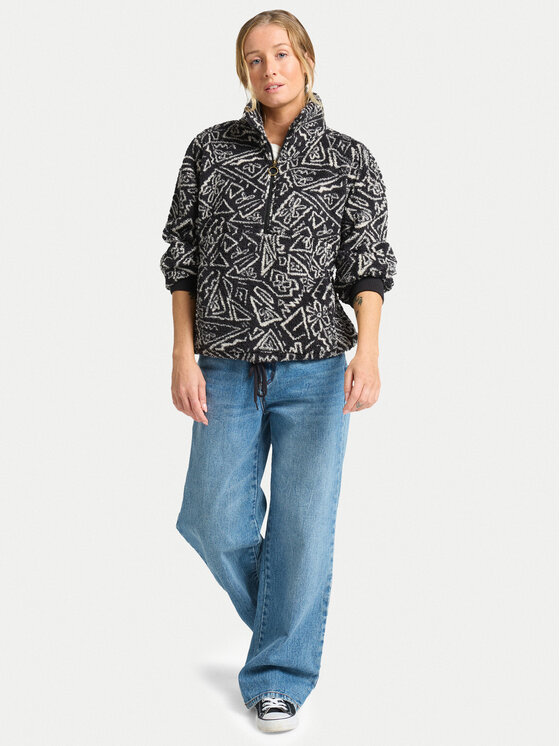 Billabong Billabong Флісовий реглан Time Off EBJPF00112 Чорний Relaxed Fit