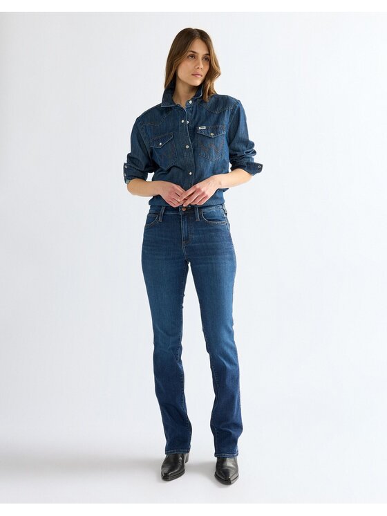 Wrangler Wrangler Jeansy BOOTCUT Niebieski Bootcut Fit