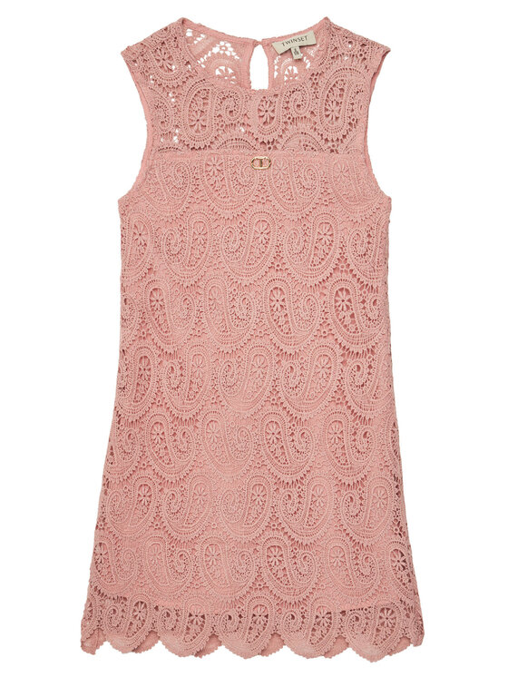 TWINSET TWINSET Elegantní šaty 251GJ2QR3 Růžová Regular Fit