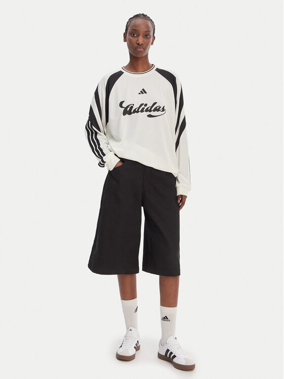 adidas adidas Palaidinė House Of Tiro KC4007 Balta Loose Fit