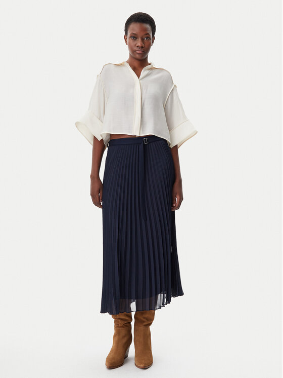 BOSS BOSS Faltenrock Vocelina 50531644 Dunkelblau Regular Fit