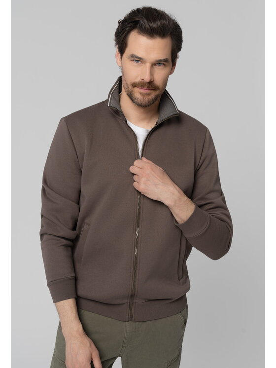 Volcano Volcano Bluza B-LAND Brązowy Regular Fit