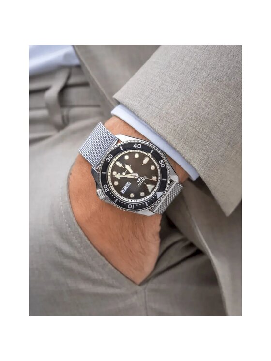 Seiko Seiko Zegarek SRPD Srebrny